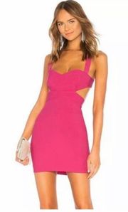 New  x NAVEN Revolve Zola Mini Pink Cut Dress S