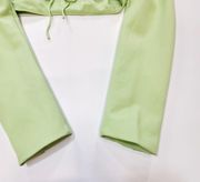 Camila Coelho Laken Crop Top in Celery Green