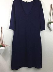 Lane Bryant deep purple knit sweater dress