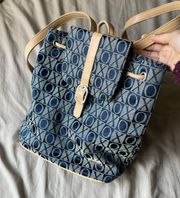 Blue Drawstring Backpack