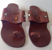 Antoni Melani Leather Sandals Rust Size 6 NWT