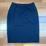 🆕 Uniqlo | Jersey Quilted Pencil Skirt XS Navy Blue