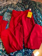 Wonder Wink Red Scrub Pants