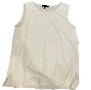 Drew  Anthropologie Dean Linen blend white tank