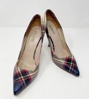 Dries Van Noten Women's Heels Tartan Plaid Pumps Size 39.5 / 9 Multicolor