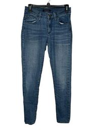 James Women's Jeans Dry Aged Fitted Mid-Rise Skinny Pockets Denim Blue Size 28