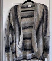 Eyeshadow ombré open front sweater cardigan