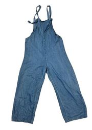 ZARA  chambray Jean soft overalls size small