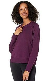 Raglan Crew Fleece Sweatshirt In Fig Heather