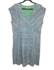 Blue Green Poly Knit Knee Length Dress - Women’s XL