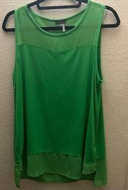 Vince Camuto Lime Layered Tank L