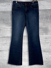 The Limited Bootcut Dark Wash Jean Womens 8 (32X32) Mid Rise Button Flap Pockets