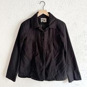 Black Volcom button‎ front jacket