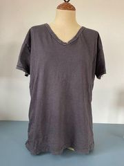 Aerie  womens real soft v neck blue/grey oversized t shirt size XS