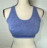 Athleta Blue Heather Fastest Track Sports Bra