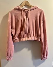 Angel Velour Cropped Hoodie