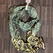 Merona Green Pattern scarf, NWT