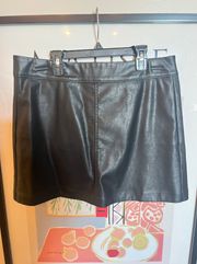 LEATHER MINI SKIRT