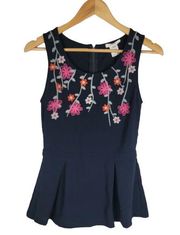 Esley Floral Embroidered Top S