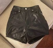 Revice Faux Leather Shorts London Cutoffs 