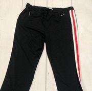 Rebecca Minkoff black striped cropped casual pants