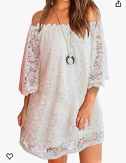 Lace Off Shoulder Dress