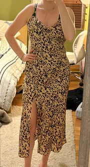 MIDI Leopard Dress Size Small