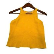 Rachel Roy Tank open Back Pullover Golden Yellow Round Neck XS