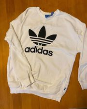 Adidas White Crewneck Sweatshirt