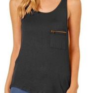 Splash Sexy Solid Black Tank Top Size Medium