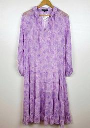 NWT Impeccable Pig Fore Perfect in Purple Midi Dress in Purple