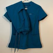 Jaanuu Caribbean Blue Scrub Set