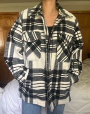 ZARA Oversized Plaid Shacket