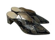 Zara Snakeskin Animal Print High Heeled Mules Size 36 / US 5.5