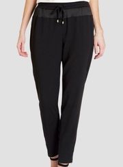 Ted Baker Irisha Zipper Cuff High Waist Drawstring Jogger Pants Black Size M