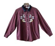 Vintage Bobbie Brooks Plaid Teddy Bear Angels Shirt