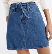 Madewell rigid denim straight mini skirt