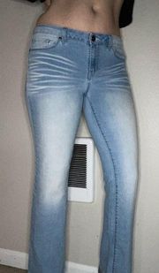 Vintage Y2K L.E.I. Ashley Low Rise Bootcut Jeans Size 11 Light Blue