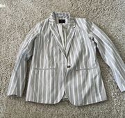 Abercrombie And Fitch Linen Striped Blazer Size Xs 