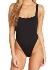 Black Cheeky High Rise Swimsuit