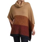 Vince Camuto color block turtleneck poncho