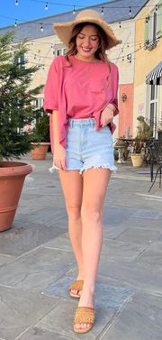 NWT Pink Cropped Tee 