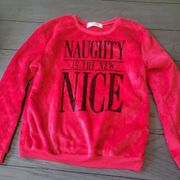 Women's Christmas Sweater Naughty is the New Nice red size M