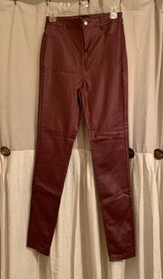 Ladies Sz med. faux leather pants by shine star