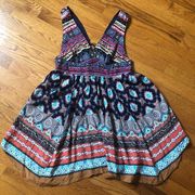 Ppla Clothing Boho Chic Deep V Front Dress Size S