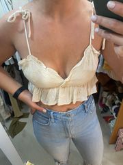 Cream Crop Top