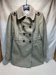 LOFT Double Breasted Wool Beige Pea Coat  Size  2