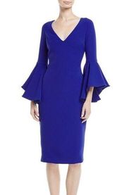 Badgley Mischka Women’s Flair Sleeve Sheath Dress