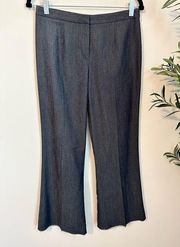 Trina Turk Wide Leg Gray Dress Pants Size 4 Embellished jewel hem