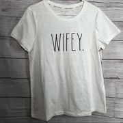 Rae Dunn Womens Short Sleeve "Wifey" Graphic Tee